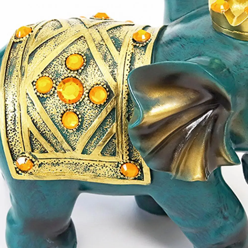 

HOT SALES!!! 2Pcs Display Mold Cartoon Animal Design Simulation Ornament Elephant Statue Resin Miniature for Desktop