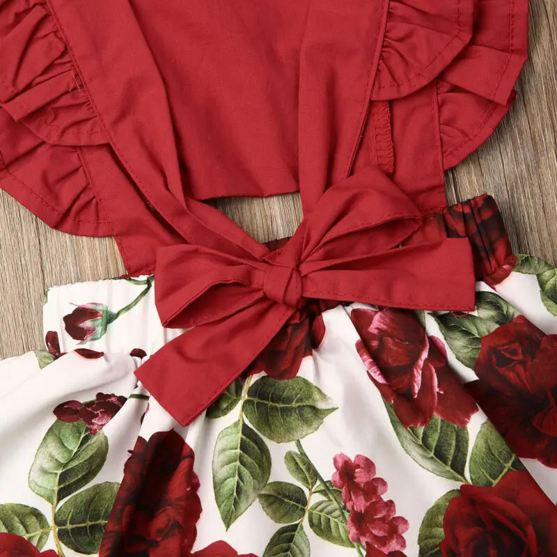 Детские Боди 2019 для малышей новорожденных девочек с цветочным рисунком без