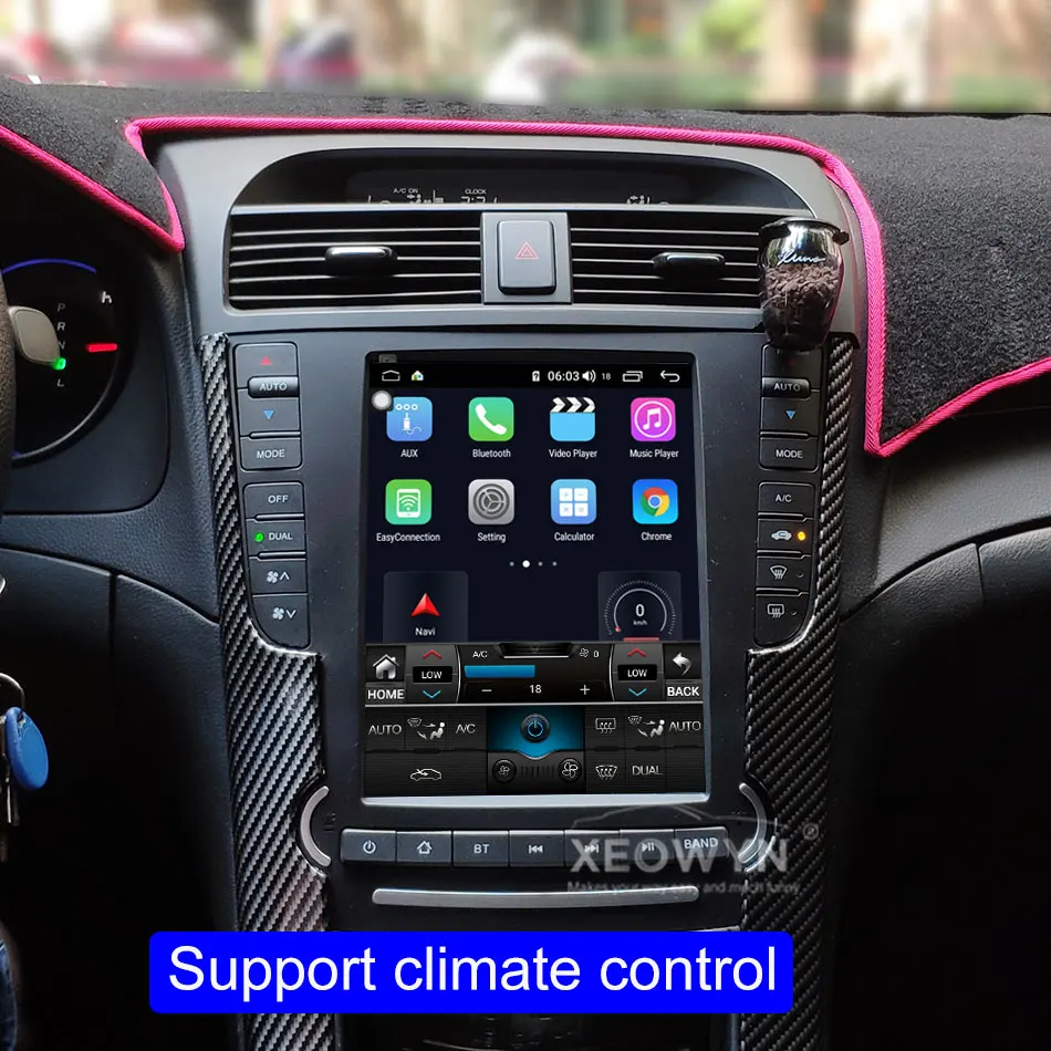 Автомобильный радиоприемник carplay Восьмиядерный Android 10 128 ГБ gps для acura TL 2004-2008 тип s