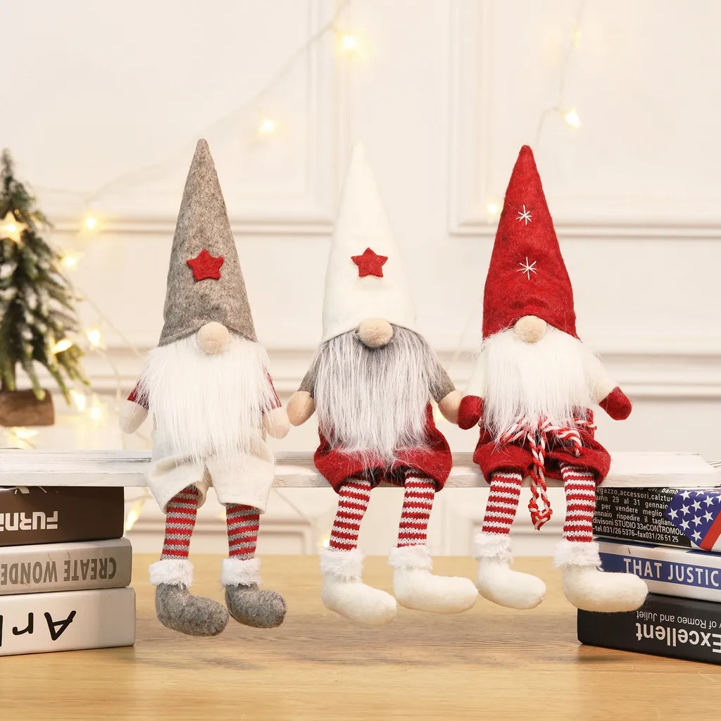Длинная шляпа с надписью &quotMerry Christmas&quot Шведский Сант гном плюшевые куклы