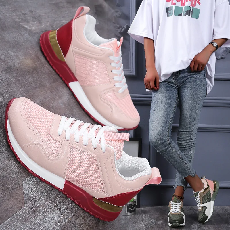 

Spring/Autumn 2021 Plus Size 43 Fashion Sneakers Women Mesh Breathable Platform Shoes Woman Round Toe Casual Zapatos De Mujer