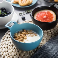 nordic creative ceramic bowl matte simple soup bowl snack bowl dessert bowl household tableware bowl breakfast bowl