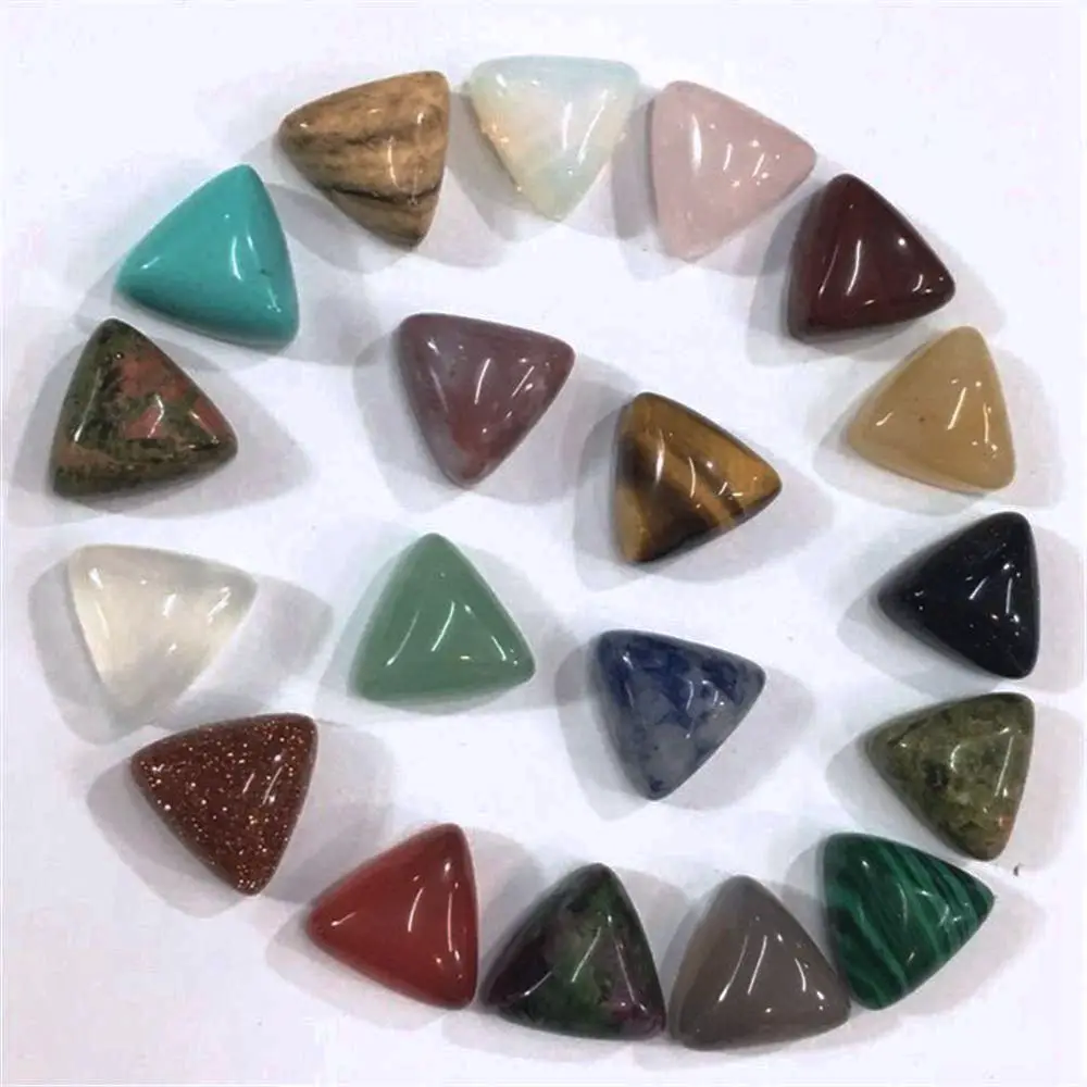 

1PC Wholesale Triangle Shape Gemstone Natural Stone Polished Healing Stone Gift for DIY Jewelry Accessories Jewelry Making Ring