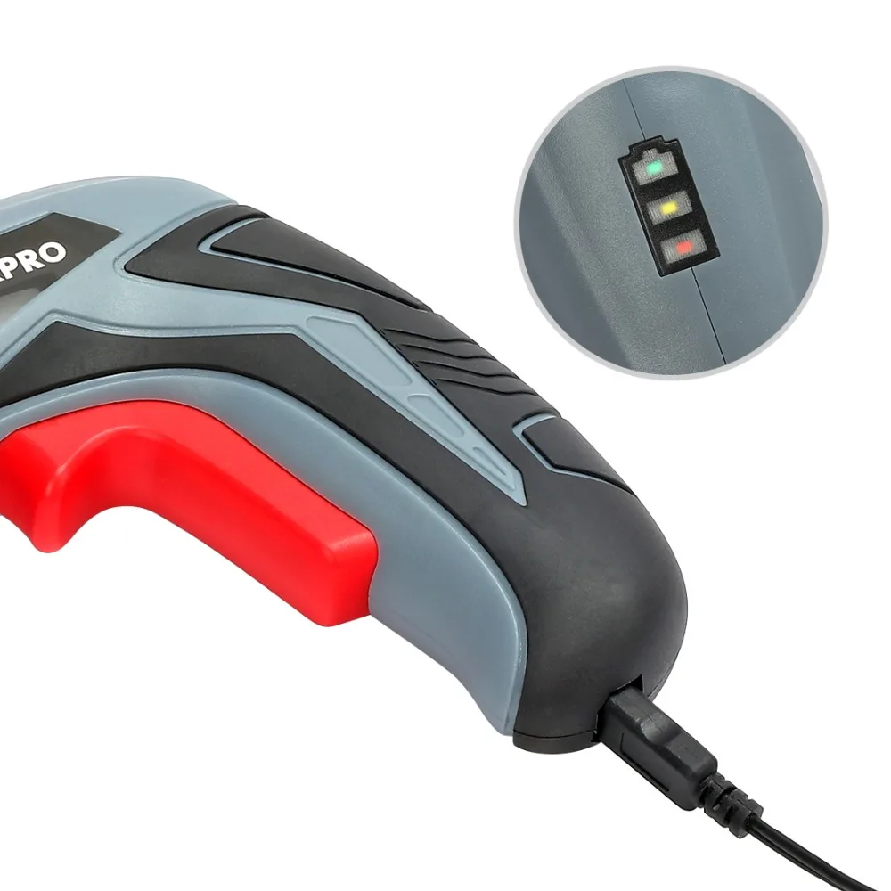 WORKPRO 3,6 V USB Беспроводная электрическая отвертка Бытовая перезаряжаемая литий-ионная отвертка