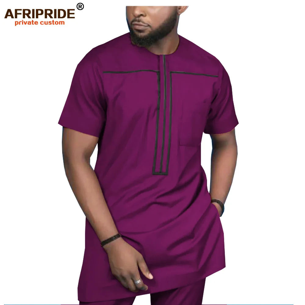2019 африканская одежда для мужчин спортивный костюм Дашики рубашки и брюки с