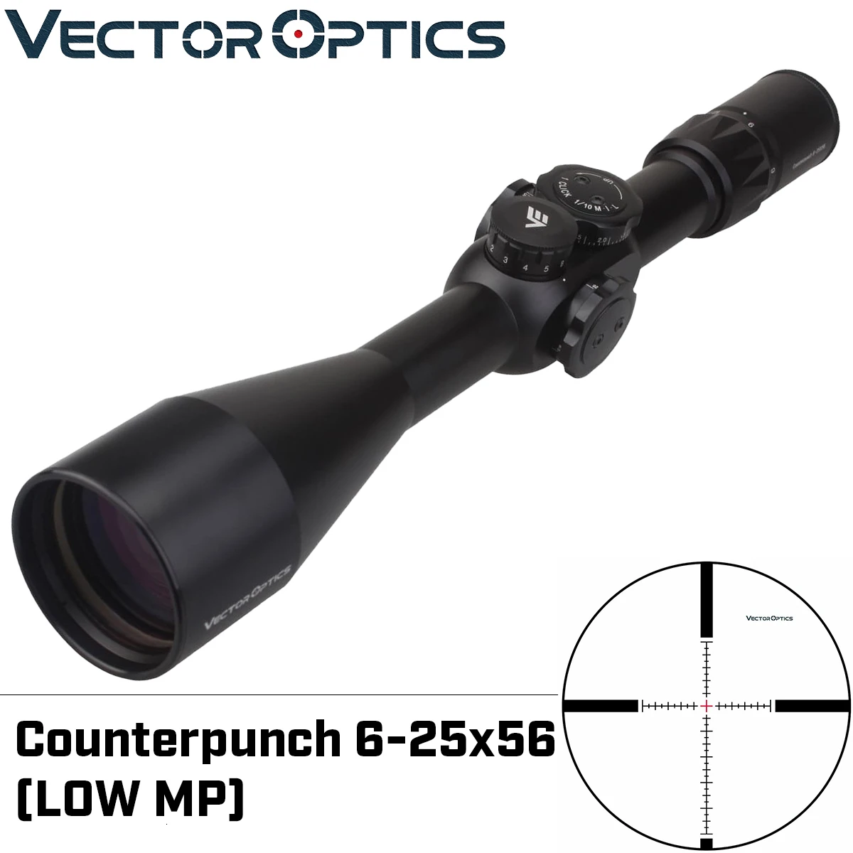 Векторная оптика зенкер низкий 6-25x56 первый фокальный самолет полный с