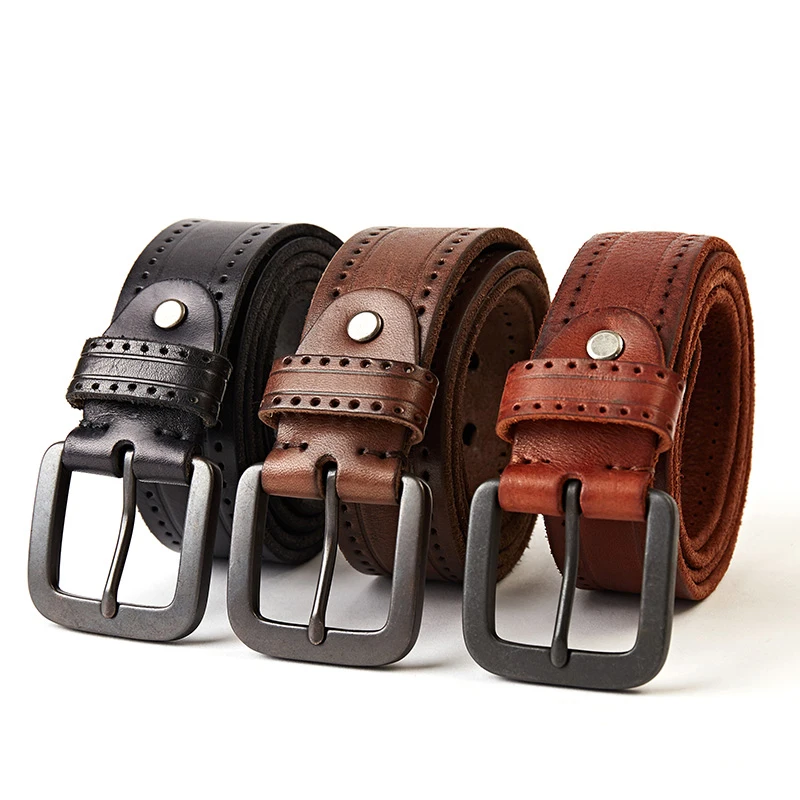 

Cow leather belt men male genuine leather strap belts for men buckle fancy vintage jeans cintos masculinos ceinture homme