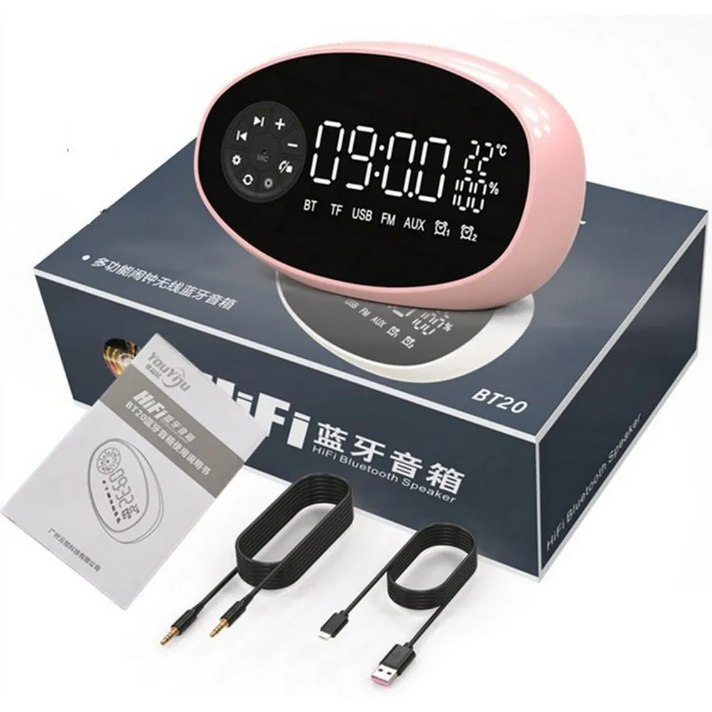 Цифровой светодиодный Будильник с функцией повтора настольные часы измерения