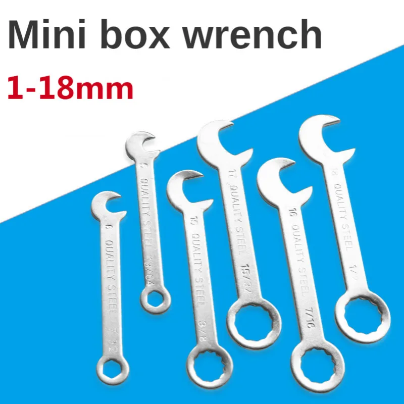 

MINI 18PCS 1-18mm Key Set Wrenchs Plum blossom open spanner Dual purpose Box End Wrench for Car Repair Plumbing Tool