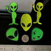 combination alien patches for clothing ufo embroidered appliques iron on astronaut badges stripes planets stickers on clothes