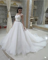 charming illusion a line wedding dresses with beaded sash corset back bridal dress sweep train sheer neck wedding gowns