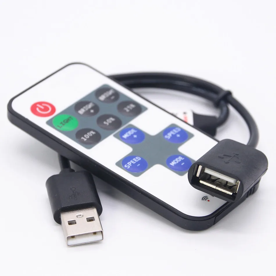 Светодиодная лента с диммером 5 В 11KEY Dimer Control RF Remote 11Key LED контроллер USB 2835 5050 для