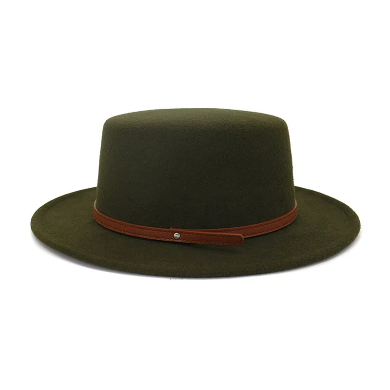 

Women's cap hats autumn winter for men fedoras fashion 2021 Jazz Hat European American Bowler hats vintage buckle strap vintage