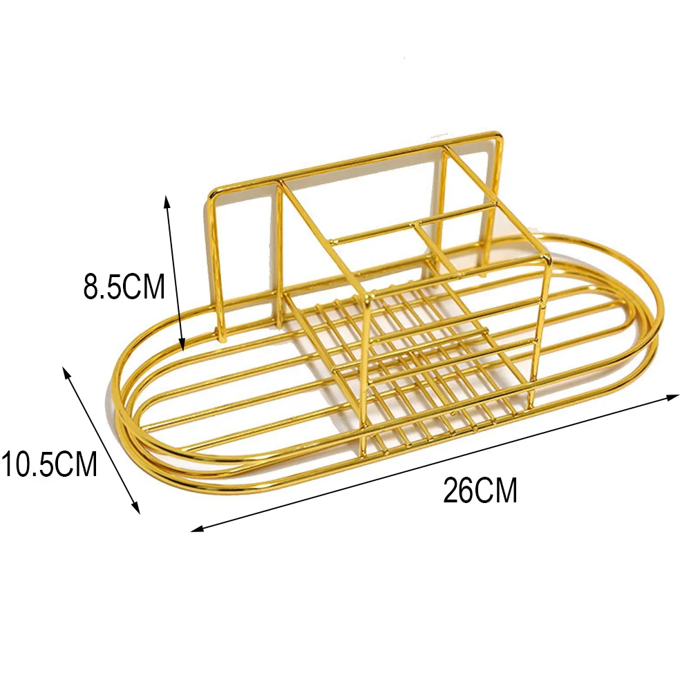 

Wall Mounted Toothbrush Holder Self Adhesive Metal Tooth Brush Cup Toothpaste Storage Rack for Bathroom Shower