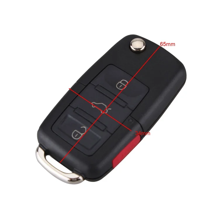Чехол книжка Yetaha для Volkswagen GTI Jetta Golf Beetle Passat 4 3 + 1 кнопки складной чехол ключей с