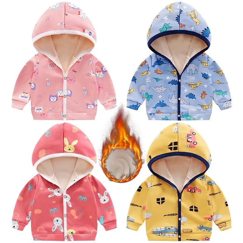 

Toddler Boys and Girls Hoodies Warm Autumn Winter Coat Baby Long Sleeve Outfit Clothing kids Jacket cheap clothes 1 2 3 years