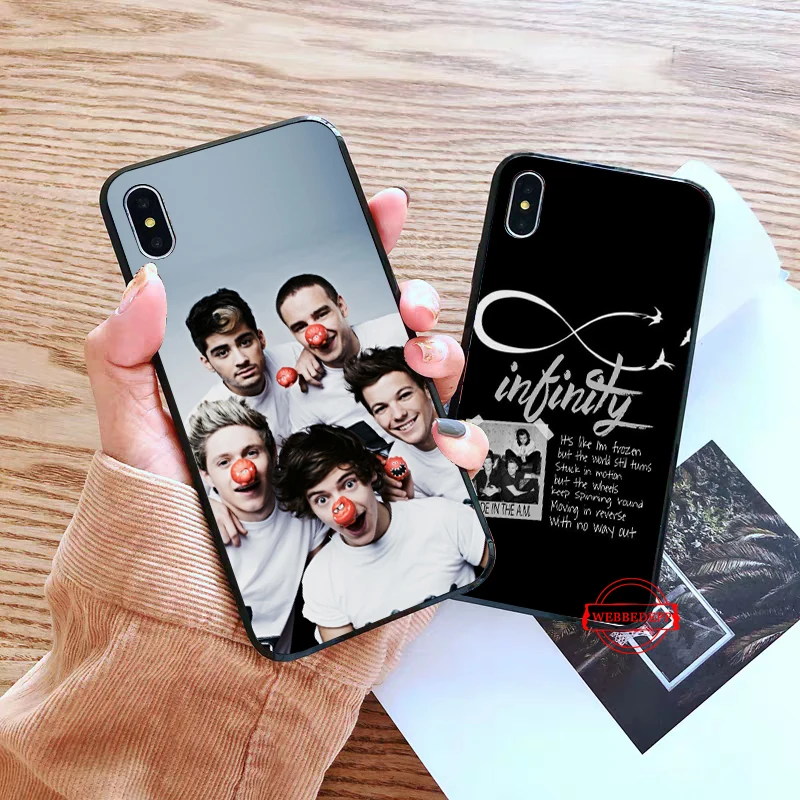 

One Direction luxury Silicone soft Case for iPhone 5 SE 5S 6 6S Plus 7 8 11 Pro X XS Max XR