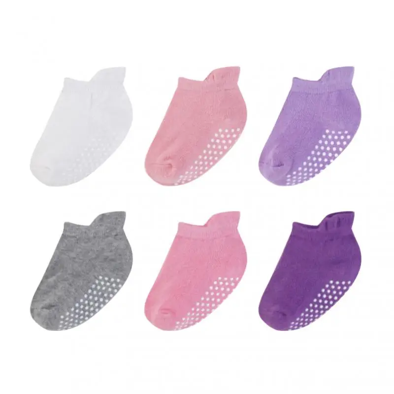 

6 Pairs Baby Floor Glue Socks Spring And Autumn Non-slip Bottom Insulation Socks Winter Thickened Baby Indoor Toddler Socks