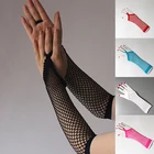 Перчатки Женские однотонные, кружевные, дышащие, для вечеринок и танцев