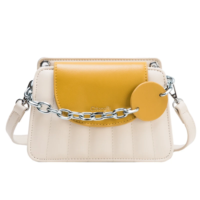 Модные ручные сумки через плечо из искусственной кожи на цепочке для женщин 2020