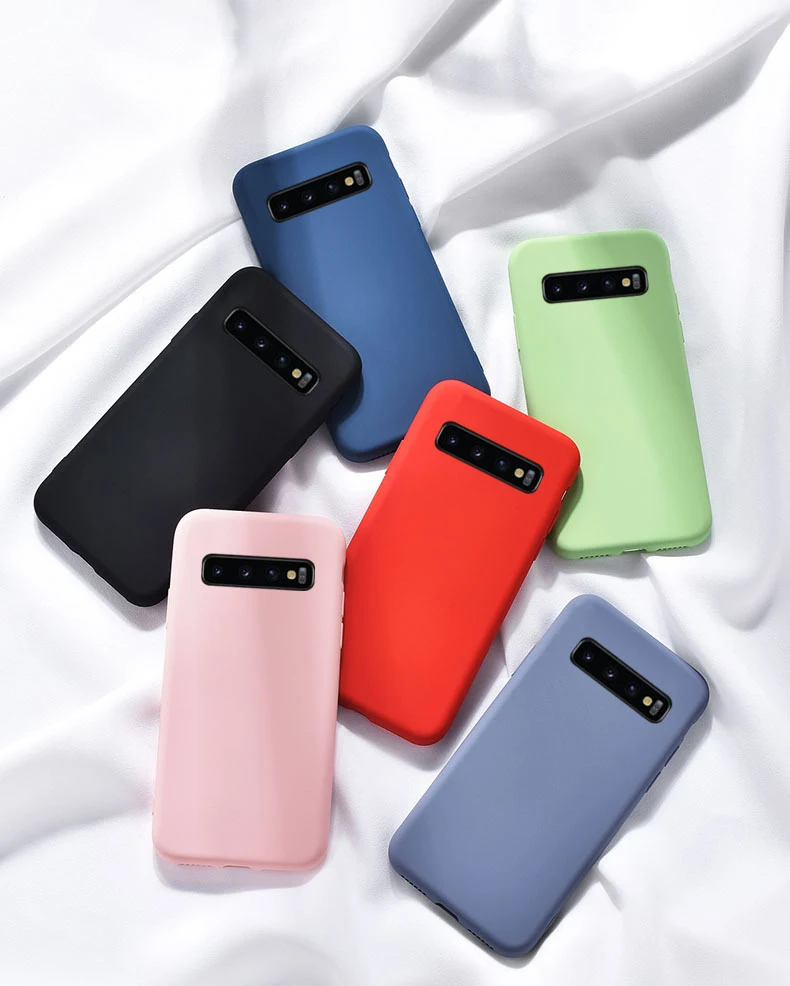 Подходит для samsung S10 Чехол мобильного телефона S8/S9plus набор жидкого силикона