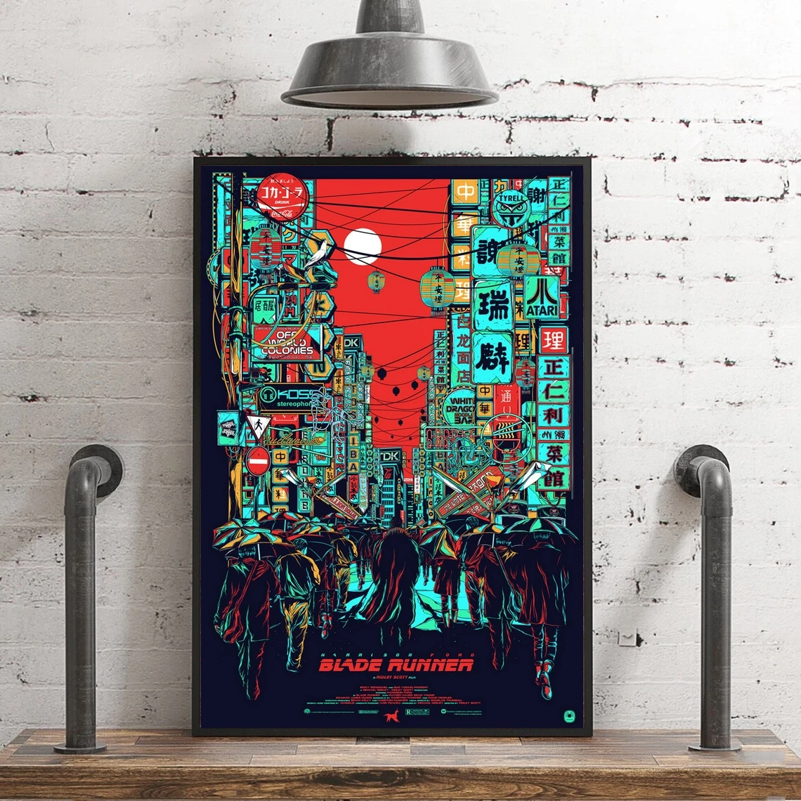 Бегущий постер с изображением лезвия 2049 принтом на холсте художественное