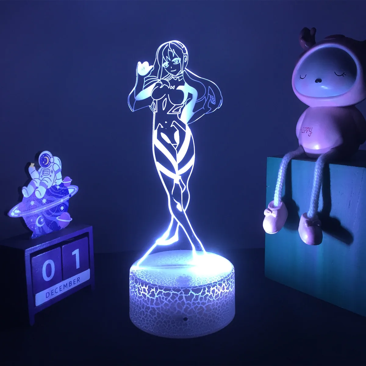 Аниме фигурка из ЭВА Ayanami ei манга художественная Лампа Домашнее украшение 3D