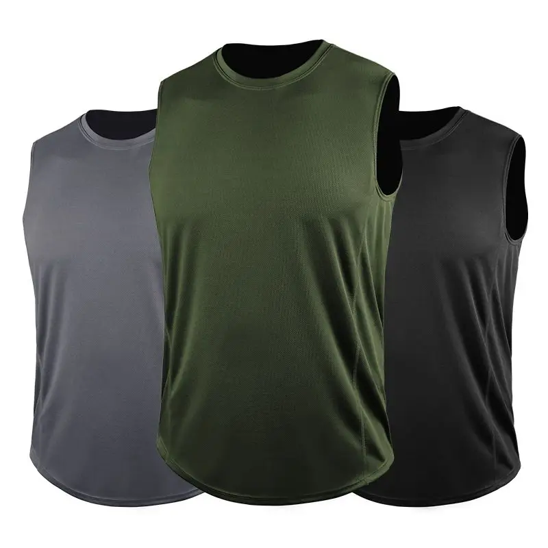 Мужские быстросохнущие жилеты для бега мужская майка без рукавов компрессионные