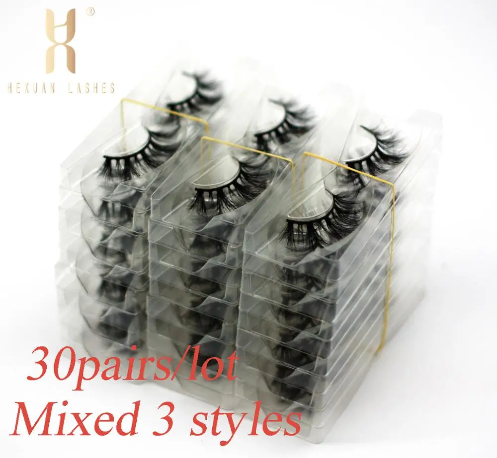 Ресницы Hexuan 4D из норки для макияжа ресницы драматические ручной работы без