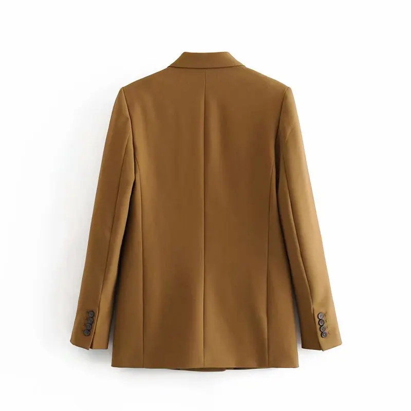 

Aachoae Women Vintage Double Breasted Blazer Work Office Lady Suits Slim Coat Jacket Long Sleeve Ladies Blazers Female 2020