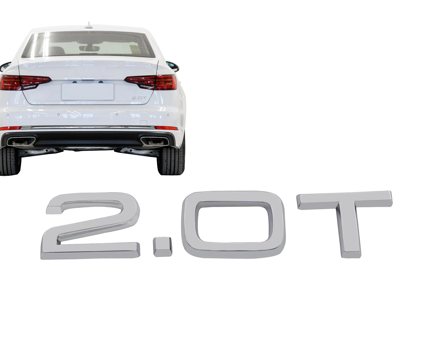 Хром 2 0 T для авто автомобиля крыло крышка багажника эмблема наклейка значок