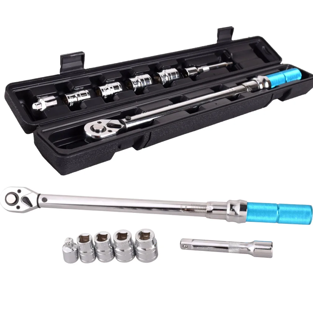 

7PCS 20~210N.m Steel Torque Wrench Socket Set 1/2 Torque Wrench 1/2 Hexagonal Socket Auto Inspection Repairing Tool