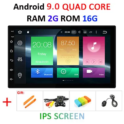 DSP ips 7 ''2 din Android 9,0 универсальный автомобильный Радио Стерео gps навигация Bluetooth wifi стерео четырехъядерный мультимедийный плеер аудио - Цвет: 2G 16G IPS