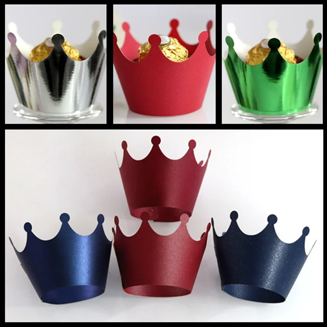 

100pcs Crown cupcake liner chocolate candy Cake rim cupcake paper muffin case Cake box Cup tray cake mould decorating tool party
