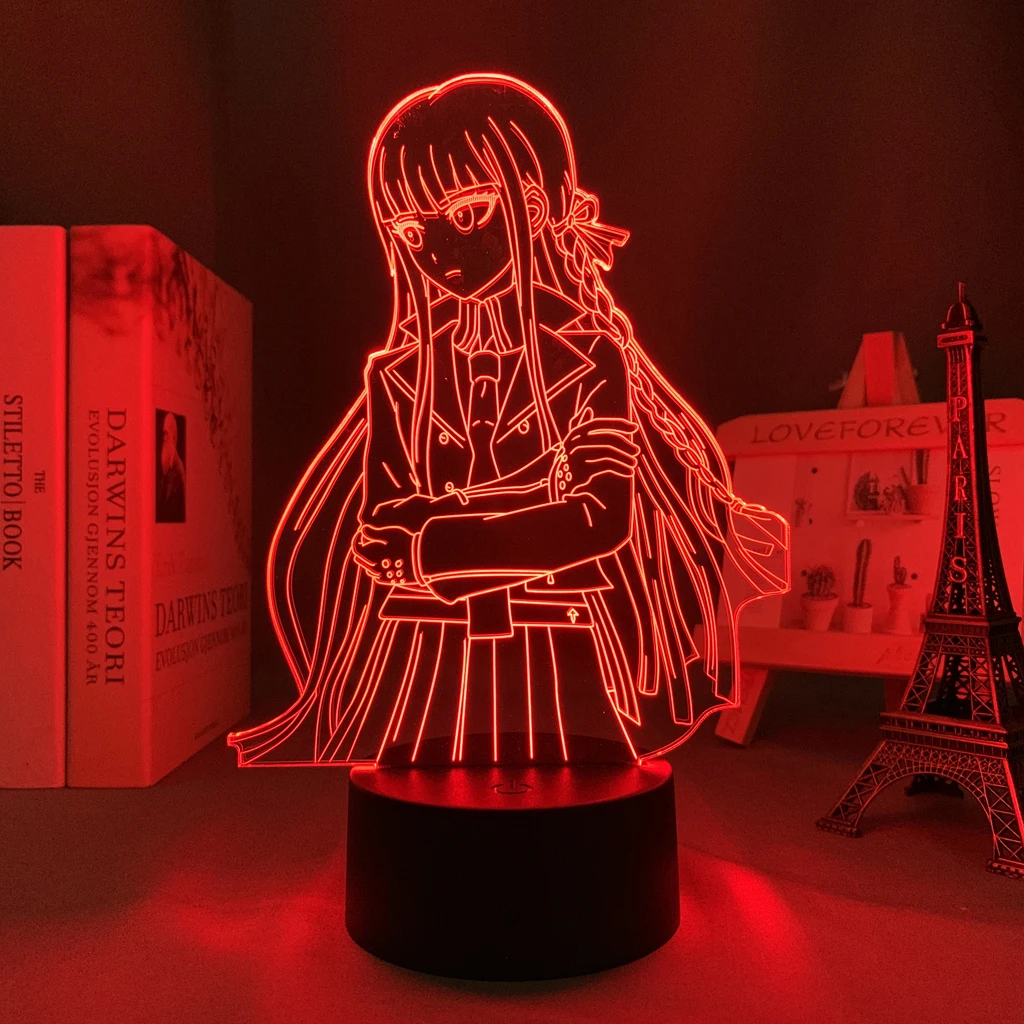 

Ночсветильник Danganronpa V3 Kyoko Kirigiri для спальни, Декор, подарок на день рождения, манга, настольная Светодиодная лампа Danganronpa V3, аниме 3d лампа