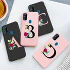 Буквы Алфавита с цветами для Samsung M21 кейс чехол для телефона из мягкого силикона ТПУ с рисунком обложка для Samsung Galaxy M21 М 21 SM-M215F 6,4 