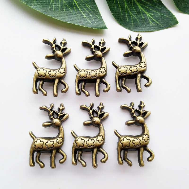 6 комплектов Пряжка из цинкового сплава с оленем пресс-шпилька для шитья кожи