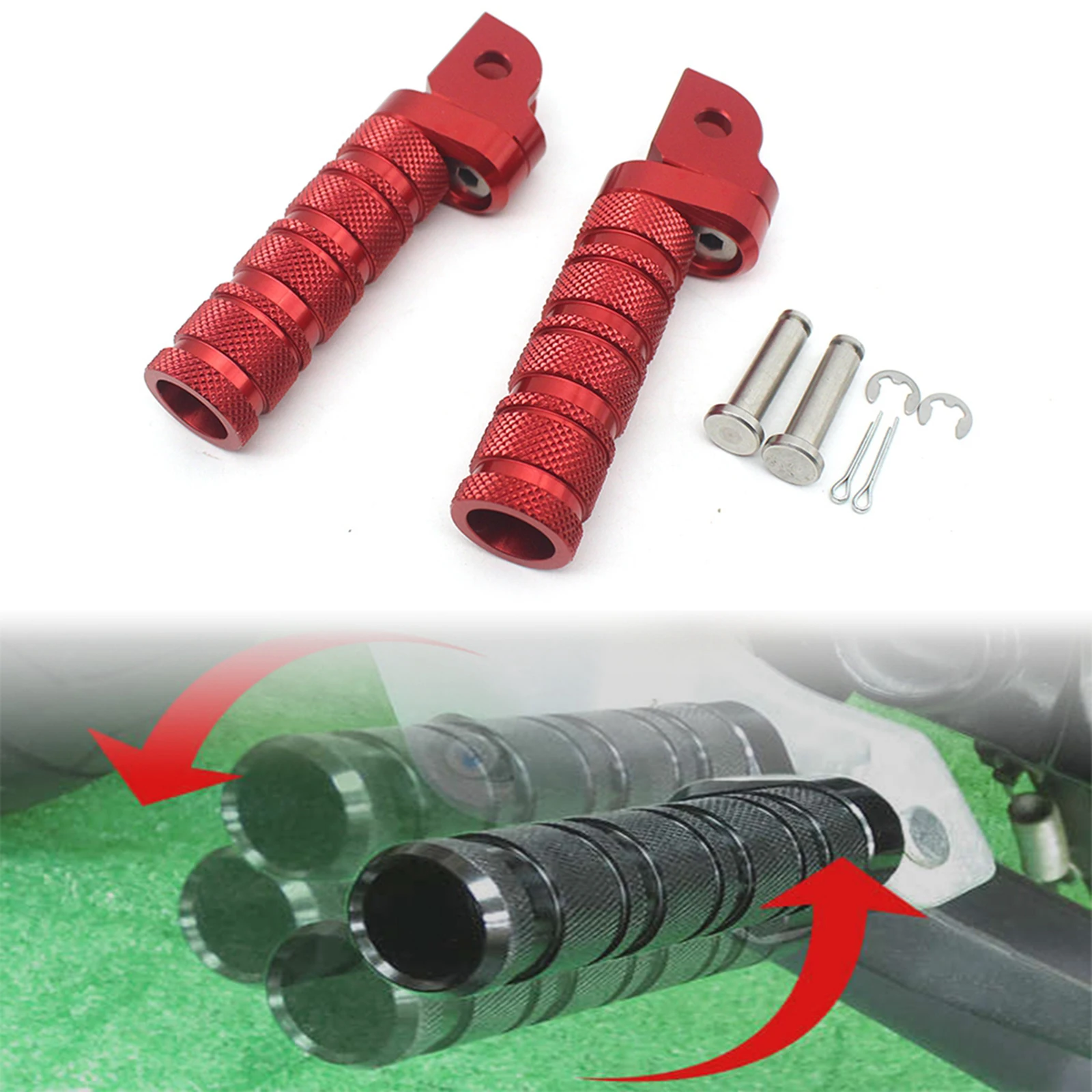 Алюминиевые Подножки для Передней заднего вида подножки ног педали высокого