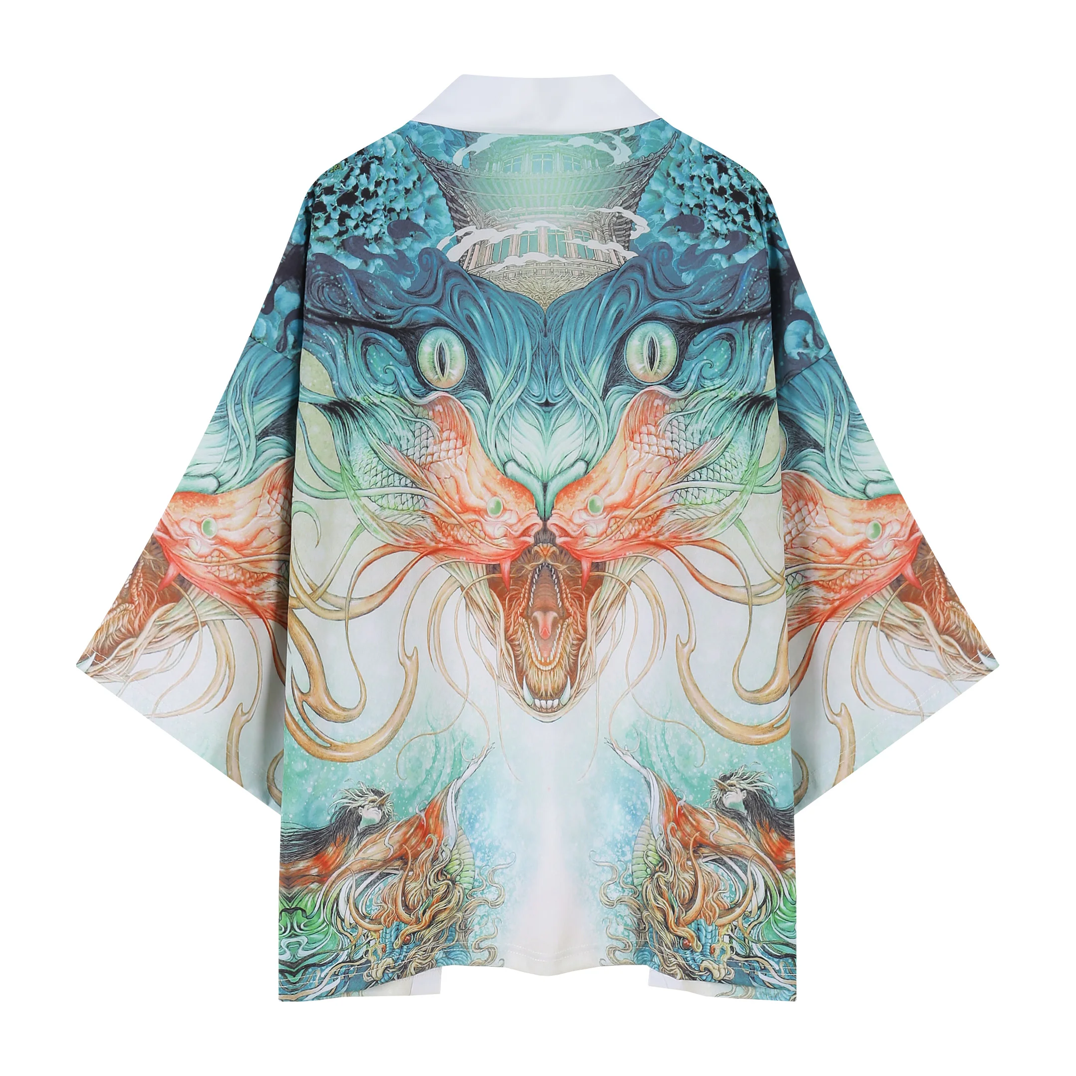 Женское кимоно халат Yukata Haori рубашка для мужчин японские кардиган костюм самурая