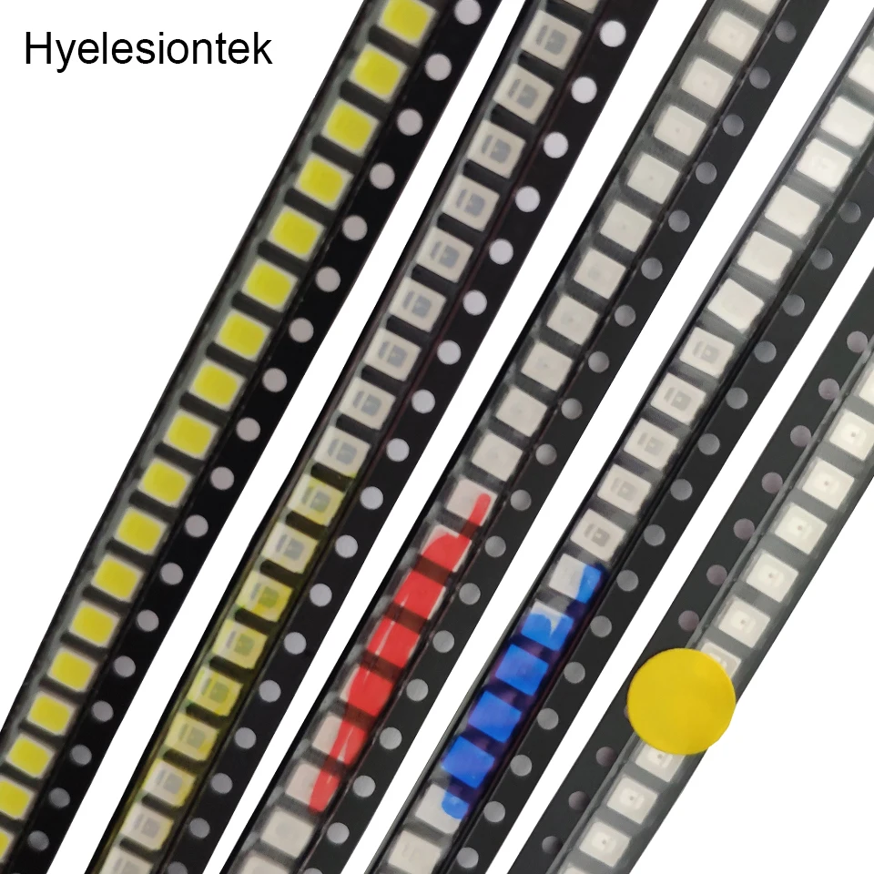 500pcs Assorted Kit 100 шт. 2835 SMD светодиодный светильник, ассортимент диодов, Диод SMD 2835 светодиодный Диод лампада бусина яркий красный зеленый синий белый желтый - Цвет: 500pcs Assorted Kit