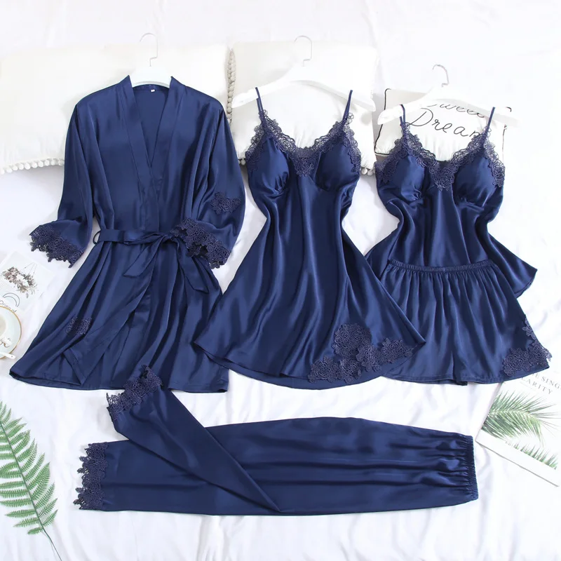 Комплект атласных халатов сексуальный Свадебный банный халат для невесты