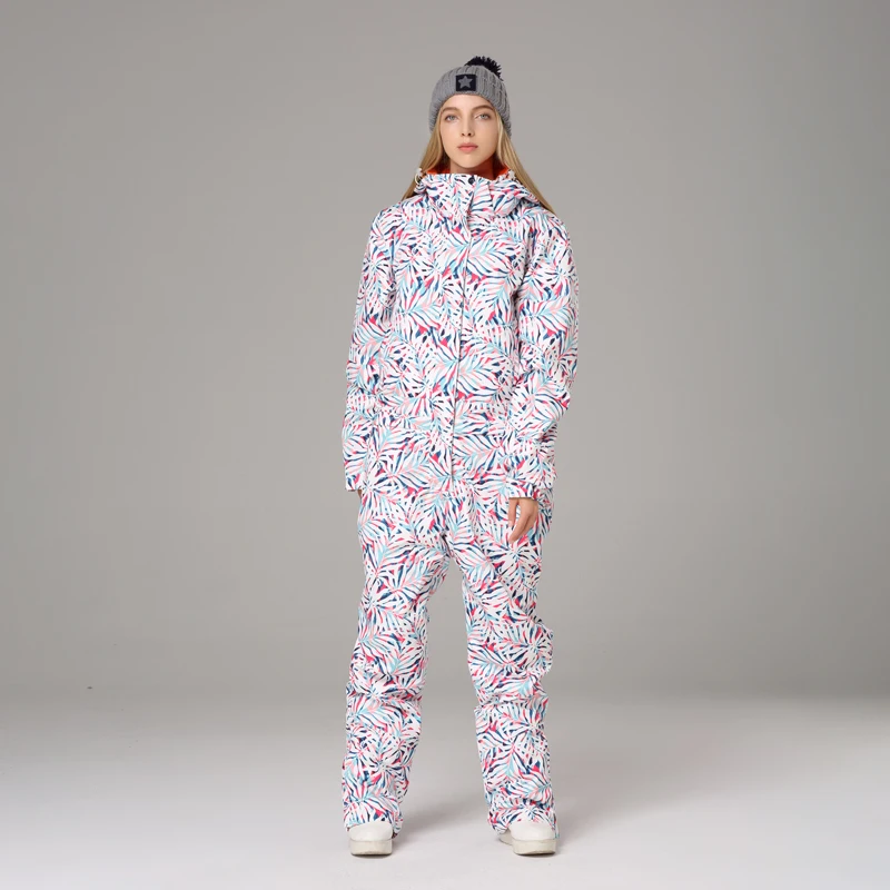 Лыжный костюм для женщин ветрозащитный водонепроницаемый комбинезон снега