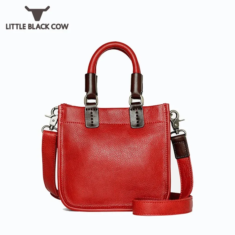 

Retro Women Genuine Leather Totes Handbag Ladies Vintage Handmade Cowhide Shoulder Bags Flap Packing Crossbody Composite Bag