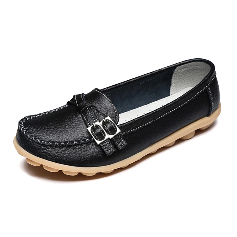 

Осенняя женская обувь на плоской подошве, женская обувь из натуральной кожи, женские Балетки без застежки, лоферы на плоской подошве, повсед...