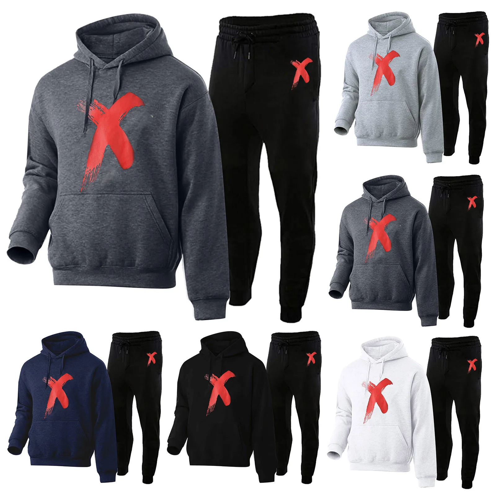 

Spring And Autumn Jacket Boys' Sports And Leisure Suit Junior High School Students' Couple Hooded Sweater Class Clothes