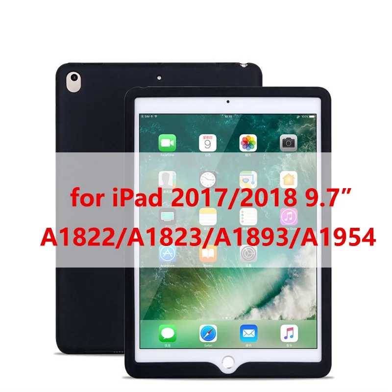 2017 2018 case h Tablet Silicone Case for iPad 9.7 Air 2 Case Soft Shockproof 360° Protection Back Shell Cover for iPad mini 2 3 4 Case - Цвет: 2017 2018 case h