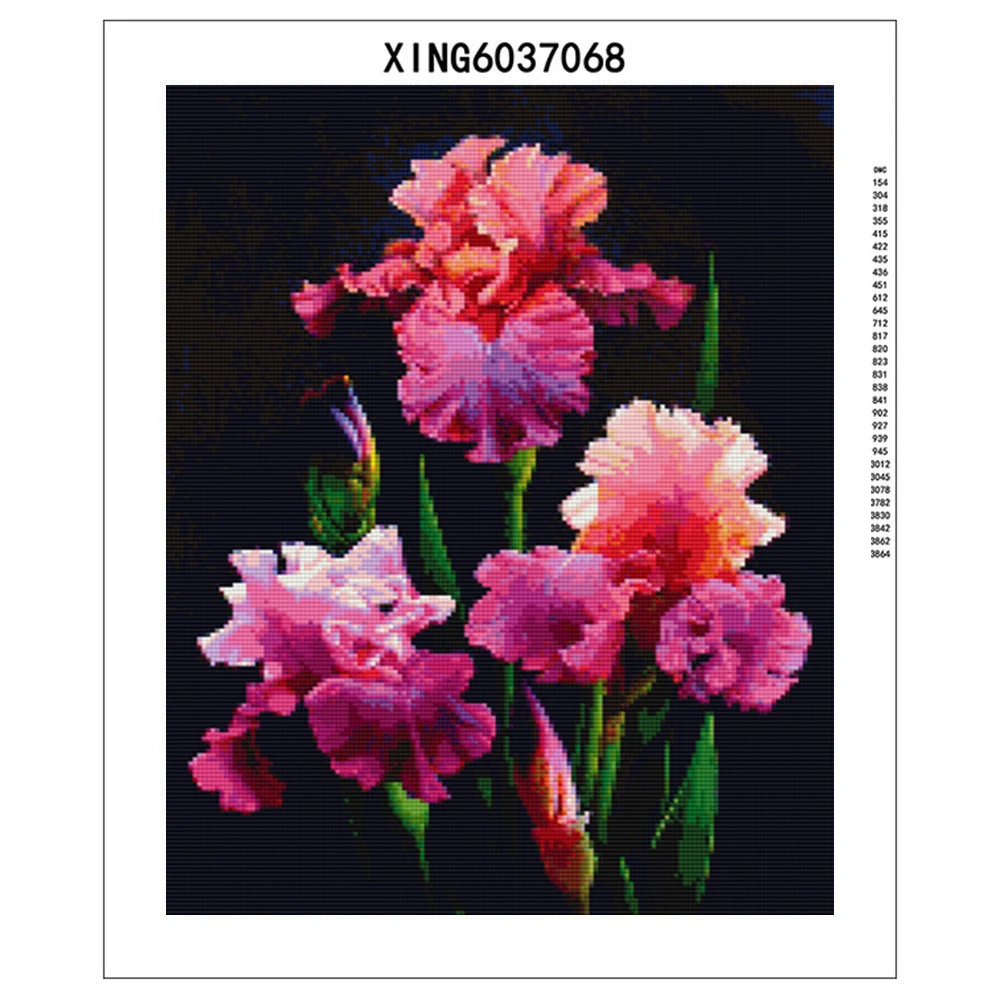 Алмазная картина Цветок ириса квадратная круглая 5D сделай сам вышивка крестиком