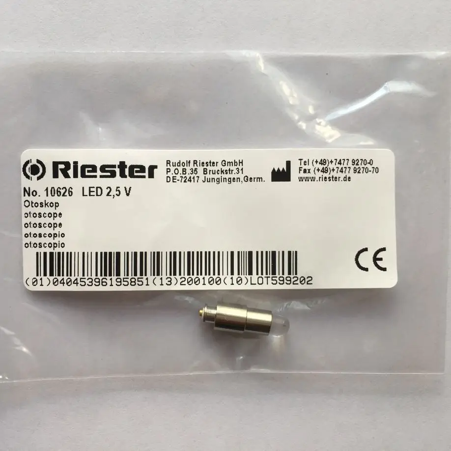 

Оригинальный Riester 10626 светодиодный 2,5 V Otoskop 4000k