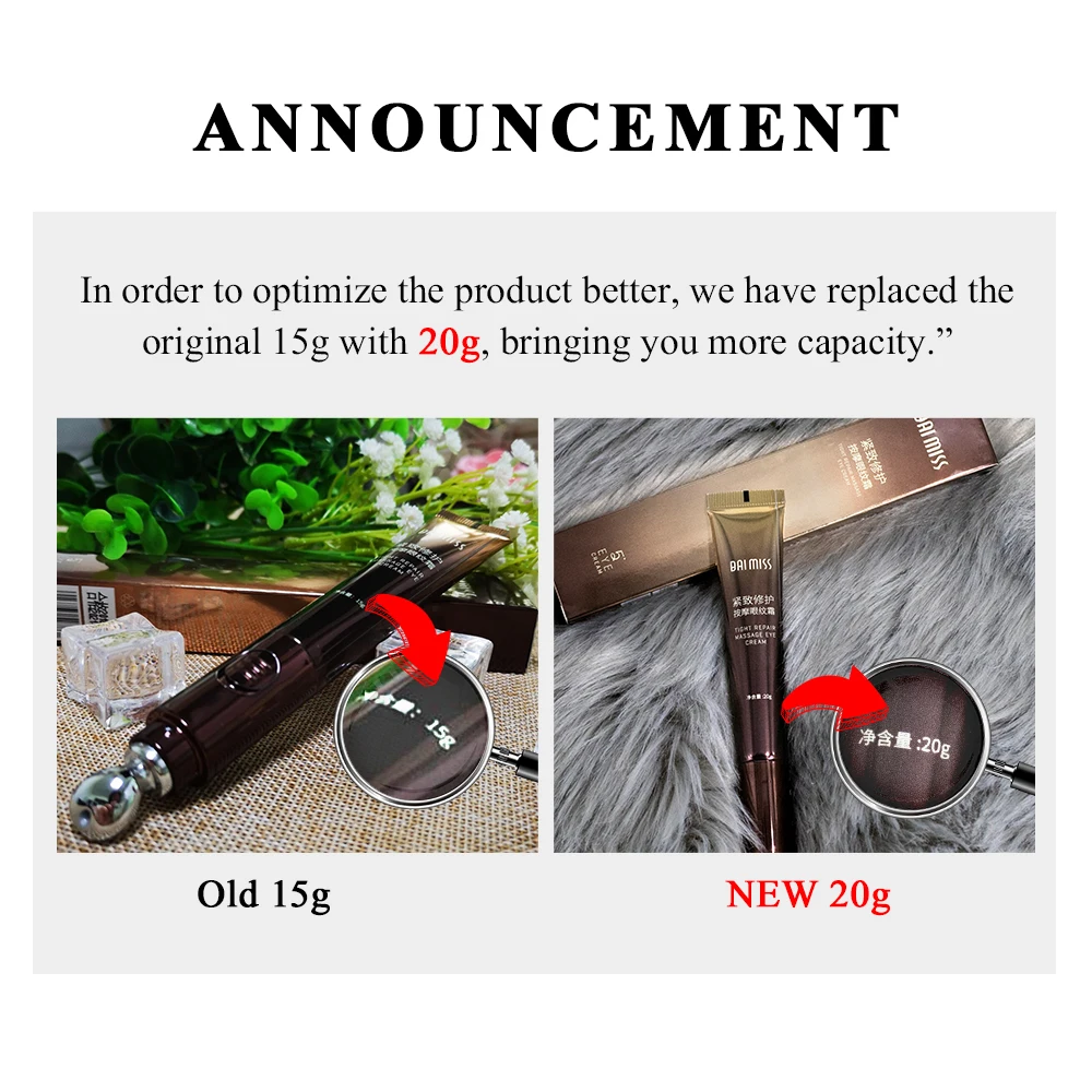 

Electric Massager 2 Tablets Collagen Eye Cream Repair Essence Anti-wrinkle Black Eye Ring Makeup Remover Anti-aging Skin