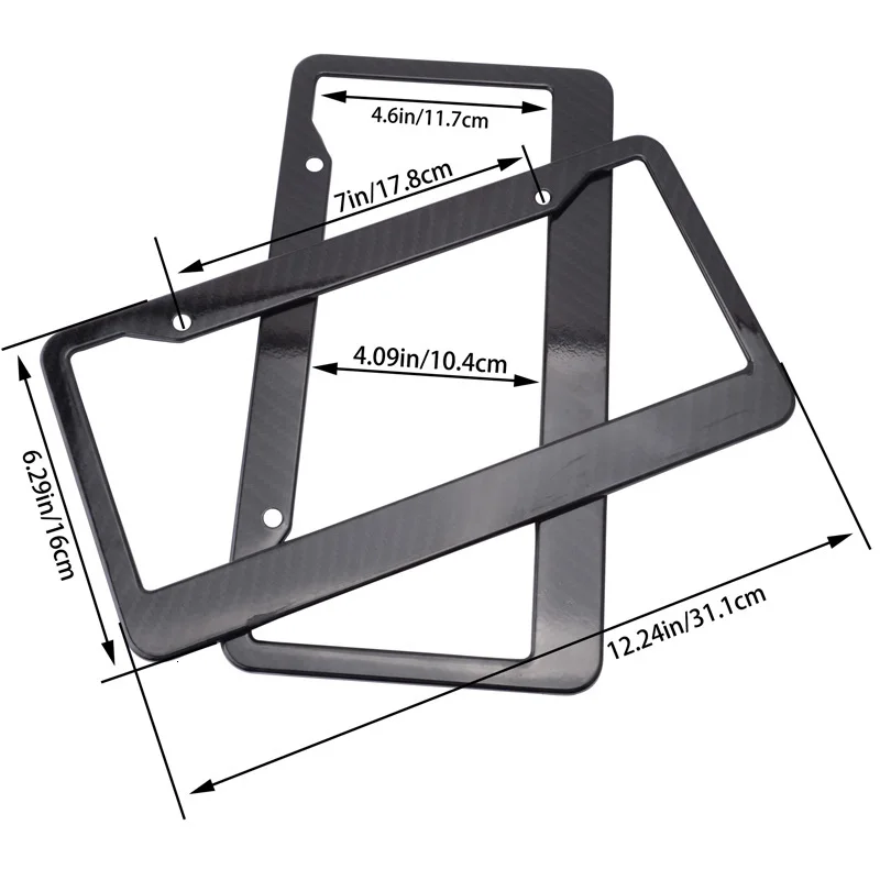 NS Modify 2PCS Car License Plate Frame Tag Cover Holder Only For USA Canada Auto Standard Black | Автомобили и мотоциклы